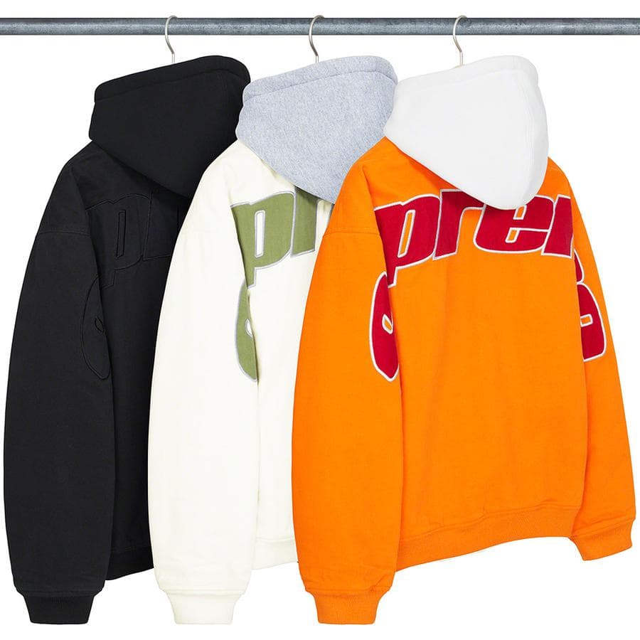 Hooded Twill Varsity Jacket release photo 1
