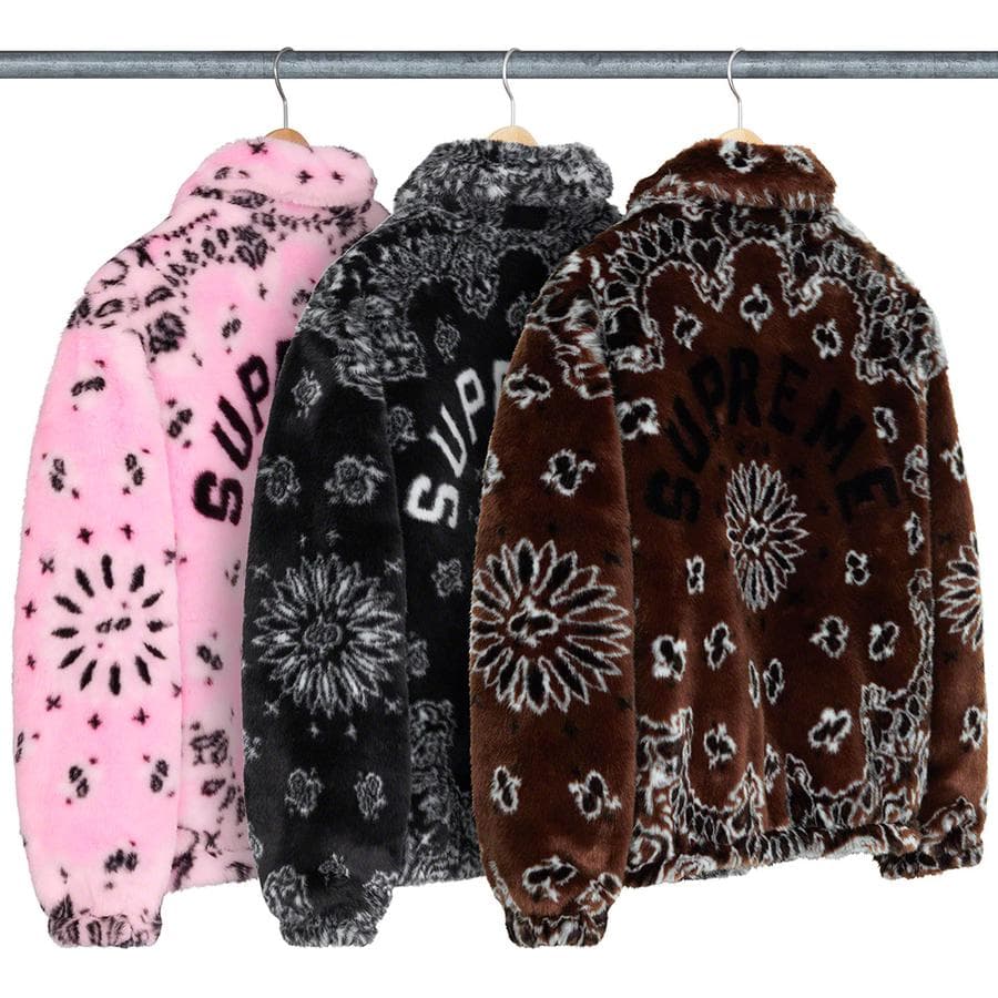 Supreme Bandana Faux Fur Bomber Jacket release photo 3