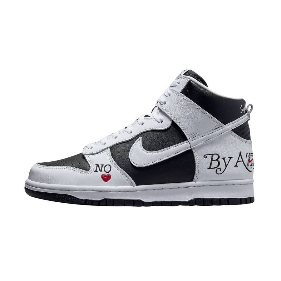 Supreme®/nike® Sb Dunk High By Any Means (Black/white) release photo 1