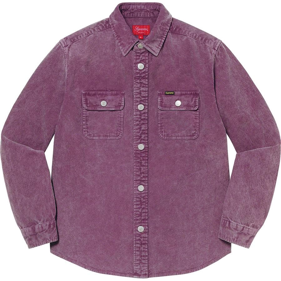 Supreme Washed Corduroy Shirt release photo 1