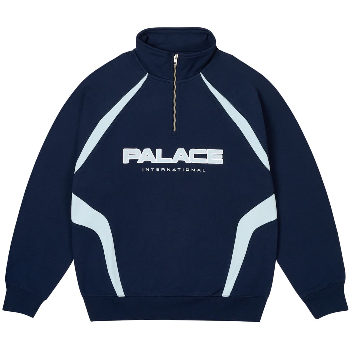 Palace International 1/4 Zip Navy release photo 1