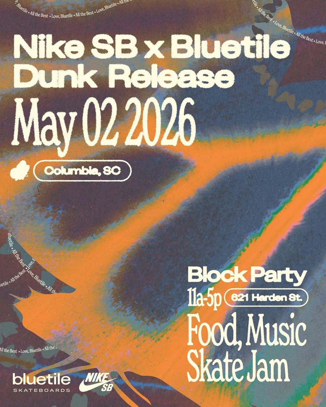 Bluetile x Nike SB Dunk Low Pro "Butterfly" release photo 3