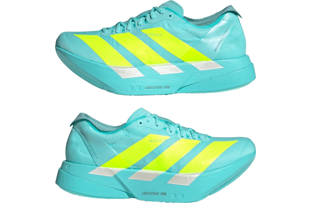 Adidas Adizero Adios Pro 4 Flash Aqua / Lucid Lemon release photo 3