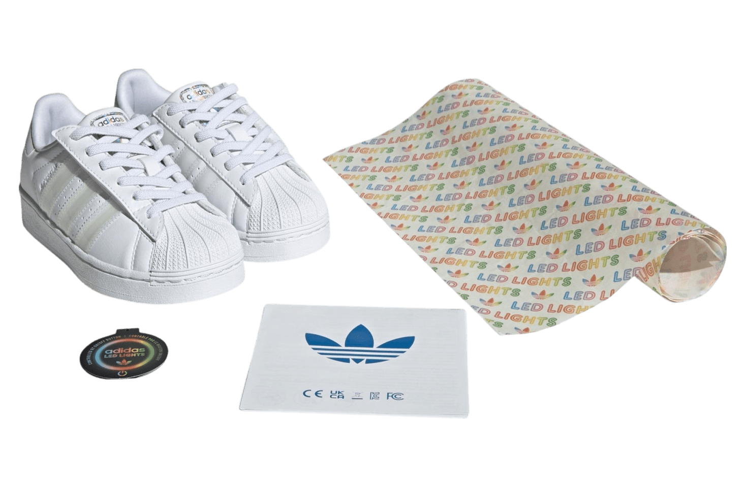 Adidas Superstar GS LED Lights Footwear White release photo 2
