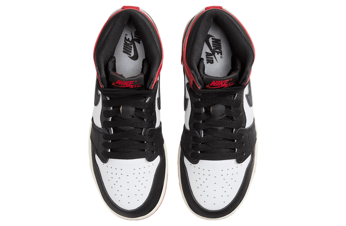 Air Jordan 1 High OG Black Toe GS White / Varsity Red release photo 4