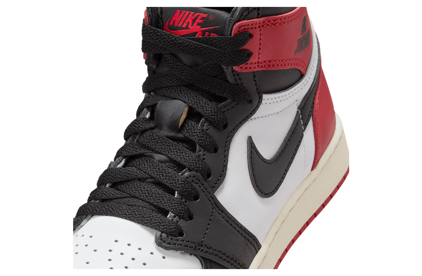 Air Jordan 1 High OG Black Toe GS White / Varsity Red release photo 7