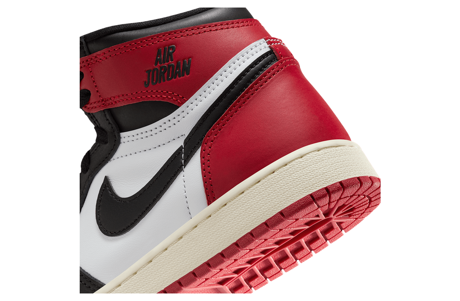 Air Jordan 1 High OG Black Toe GS White / Varsity Red release photo 8