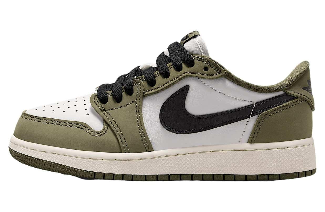 Air Jordan 1 Low GS Medium Olive / Summit White Jordan release photo