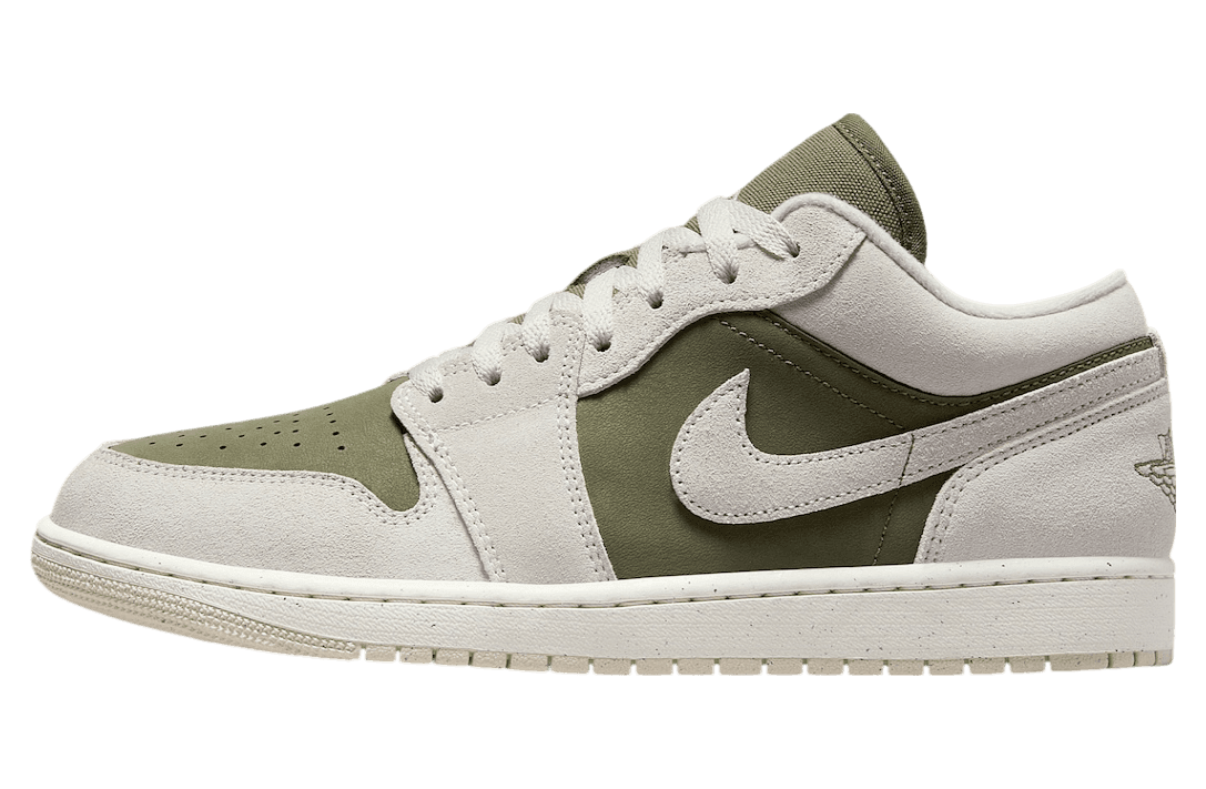 Air Jordan 1 Low Medium Olive / Sail release photo 1