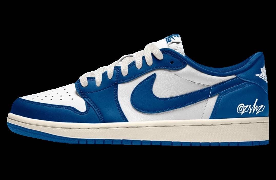 Air Jordan 1 Low OG Summit White / Storm Blue release photo 2
