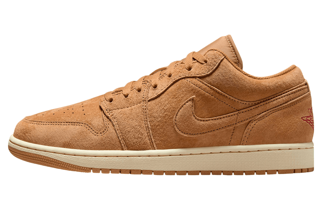 Air Jordan 1 Low WMNS Flax / Varsity Red release photo 1