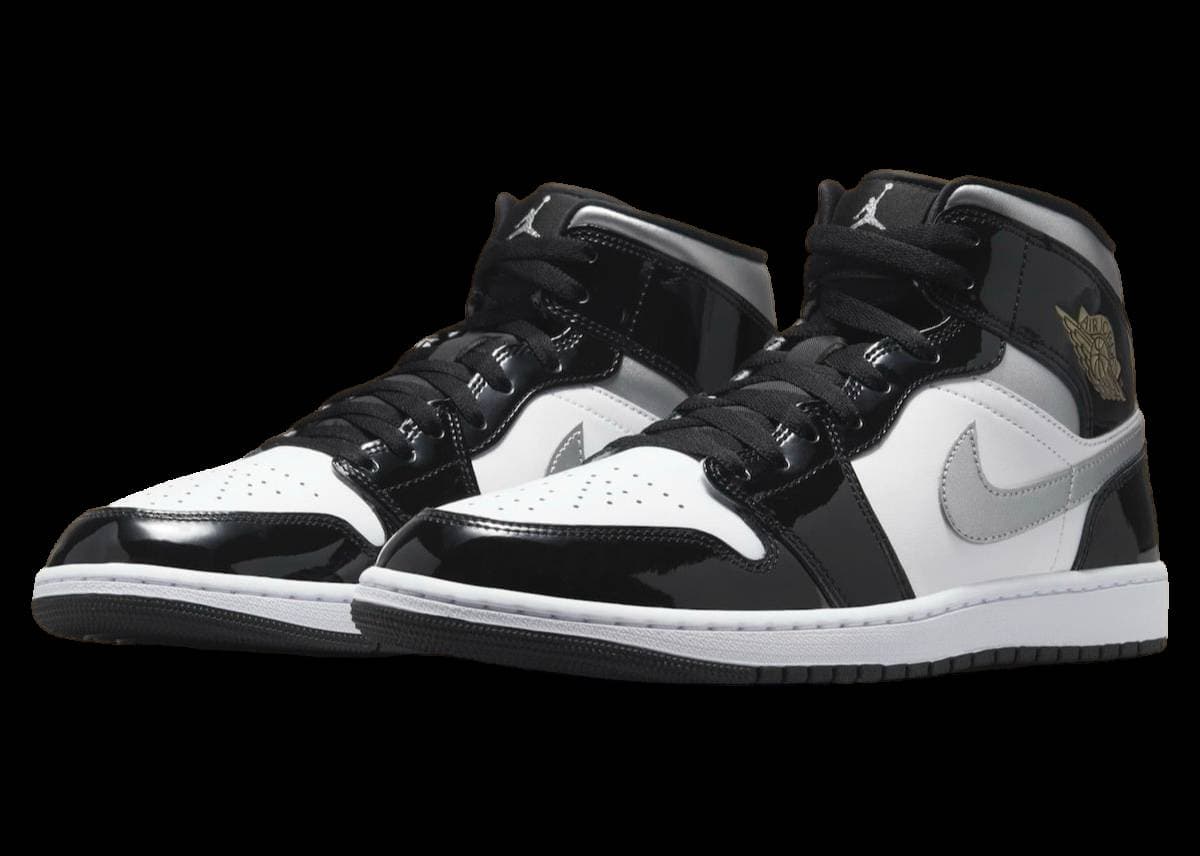 Air Jordan 1 Mid Black Patent release photo 2