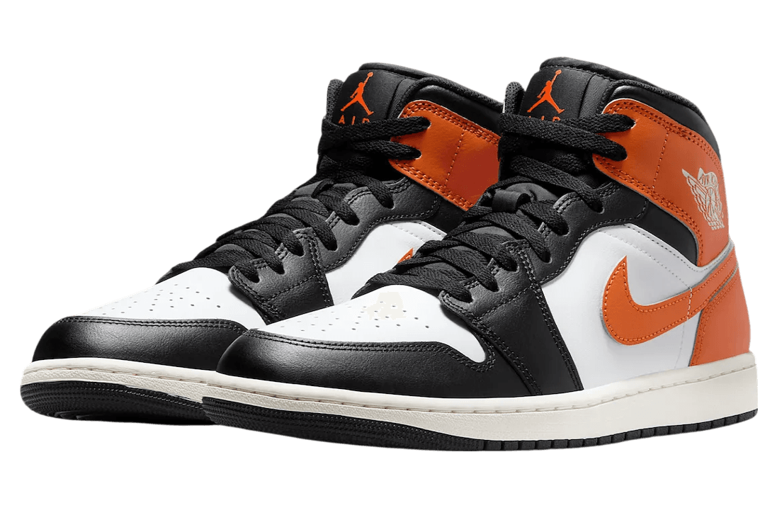 Air Jordan 1 Mid Black Toe Orange release photo 2