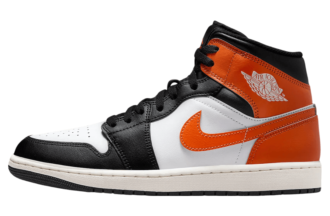 Air Jordan 1 Mid Black Toe Orange release photo 1