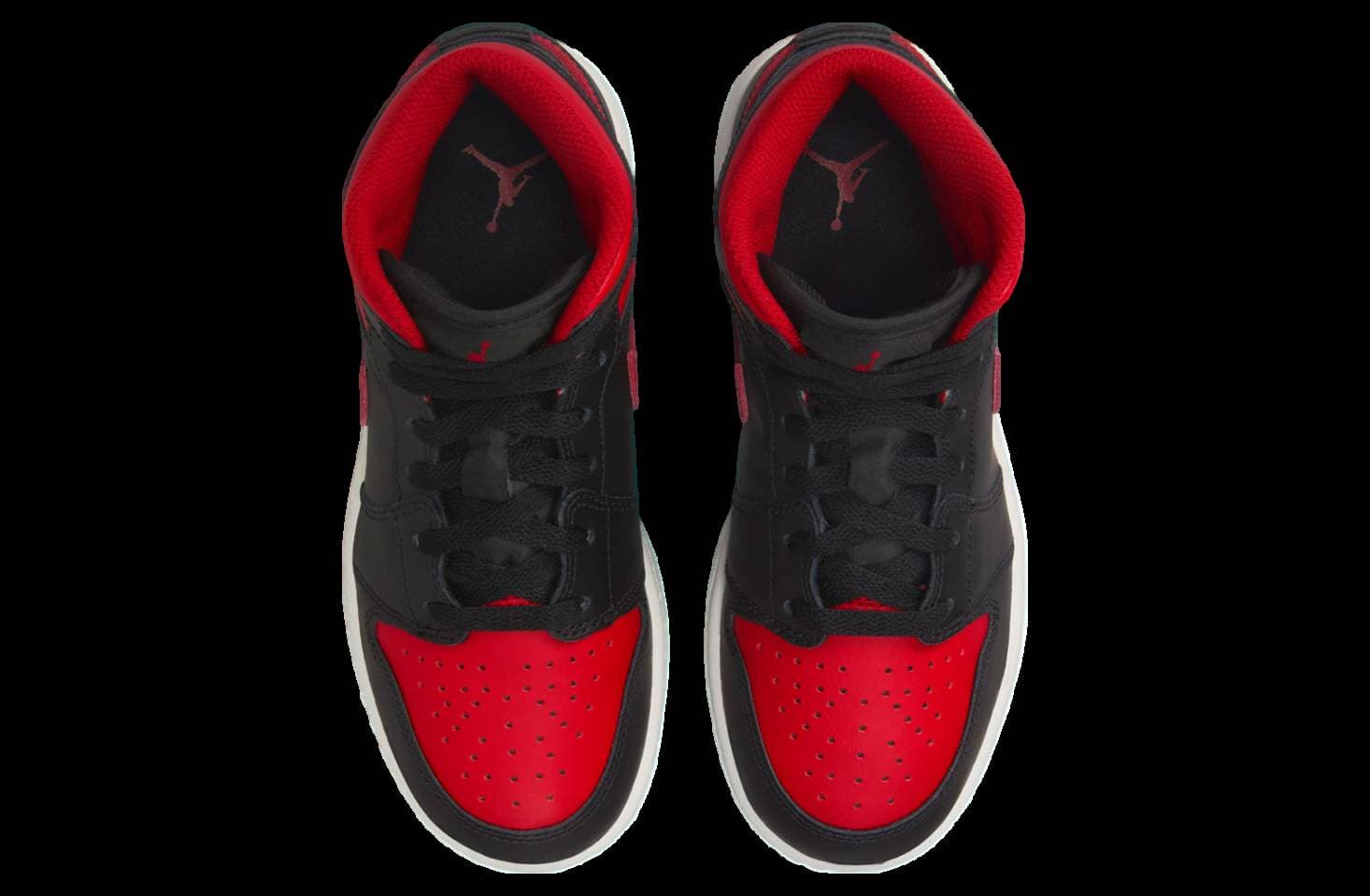Air Jordan 1 Mid Bred Black / Red release photo 3