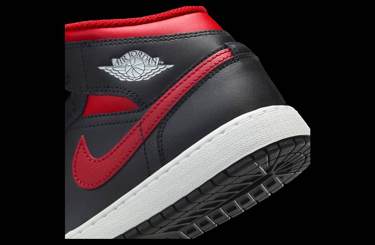 Air Jordan 1 Mid Bred Black / Red release photo 8