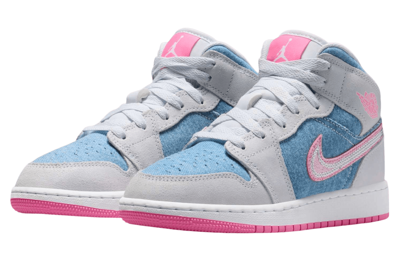 Air Jordan 1 Mid GS Cobalt Bliss / White release photo 2