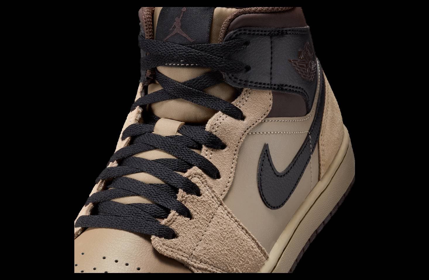 Air Jordan 1 Mid Khaki / Baroque Brown release photo 7