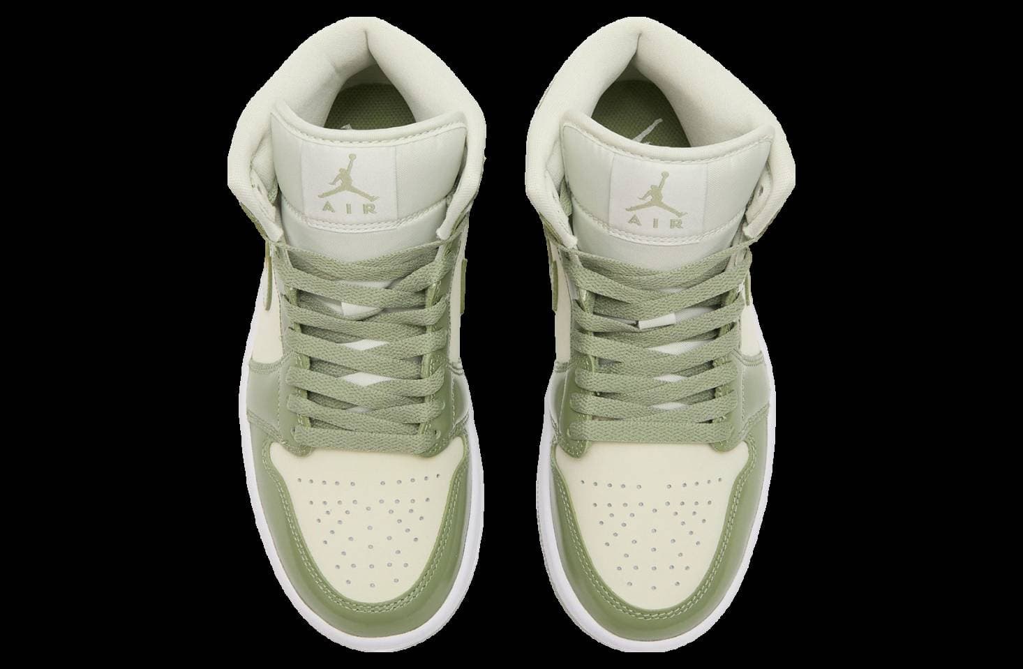 Air Jordan 1 Mid Sea Glass / Oil Green release photo 3