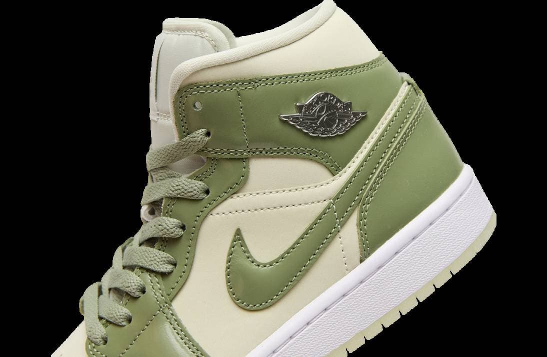 Air Jordan 1 Mid Sea Glass / Oil Green release photo 6