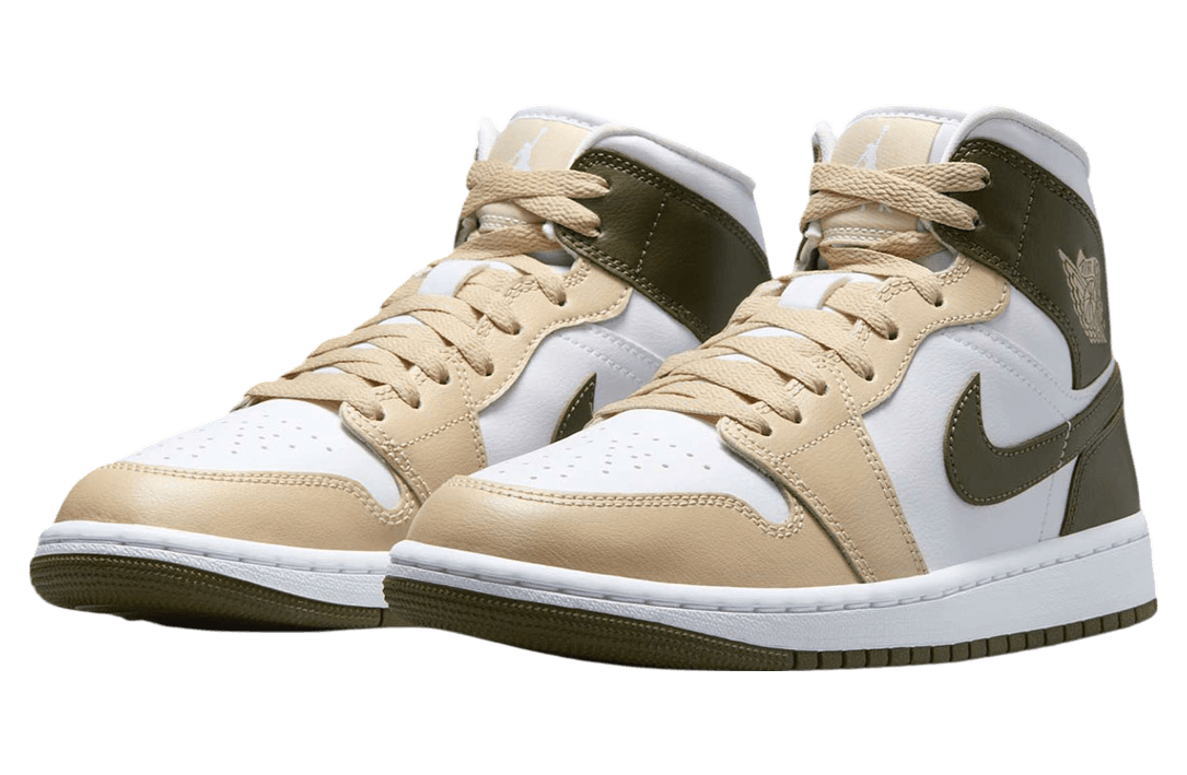 Air Jordan 1 Mid Tan / Olive release photo 2