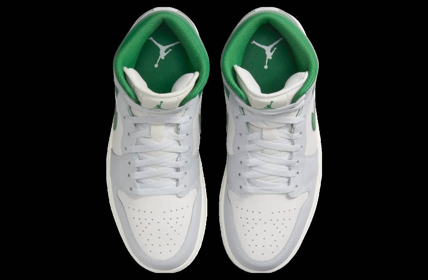 Air Jordan 1 Mid White / Lucky Green release photo 4