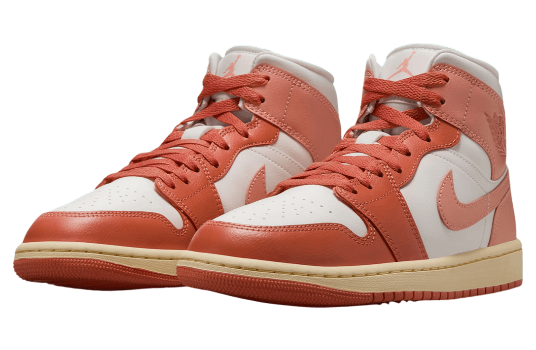 Air Jordan 1 Mid WMNS Sail / Light Madder Root release photo 2