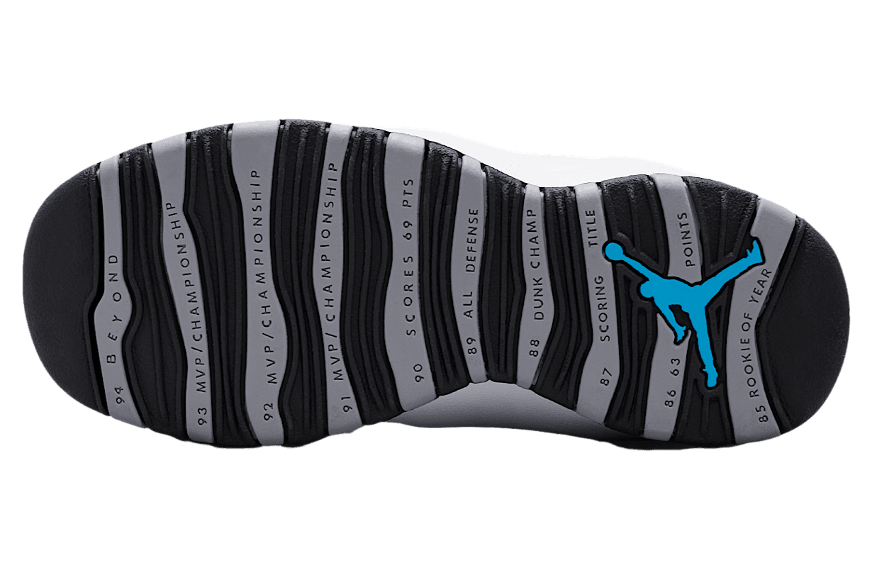 Air Jordan 10 GS White / Light Steel Grey release photo 2