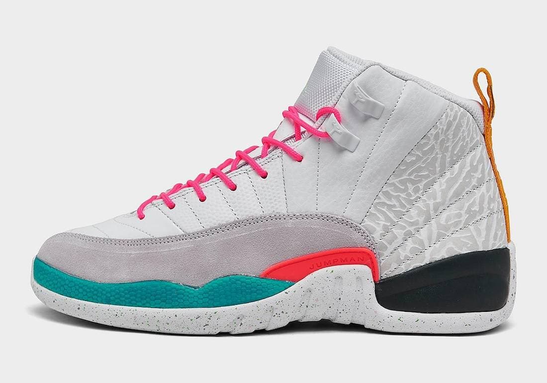 Air Jordan 12 GS White Vapor Green Jordan release photo