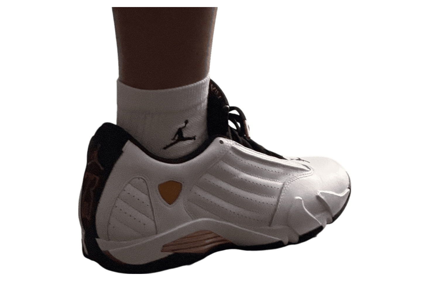 Air Jordan 14 Golf US Open White / Metallic Copper release photo 3