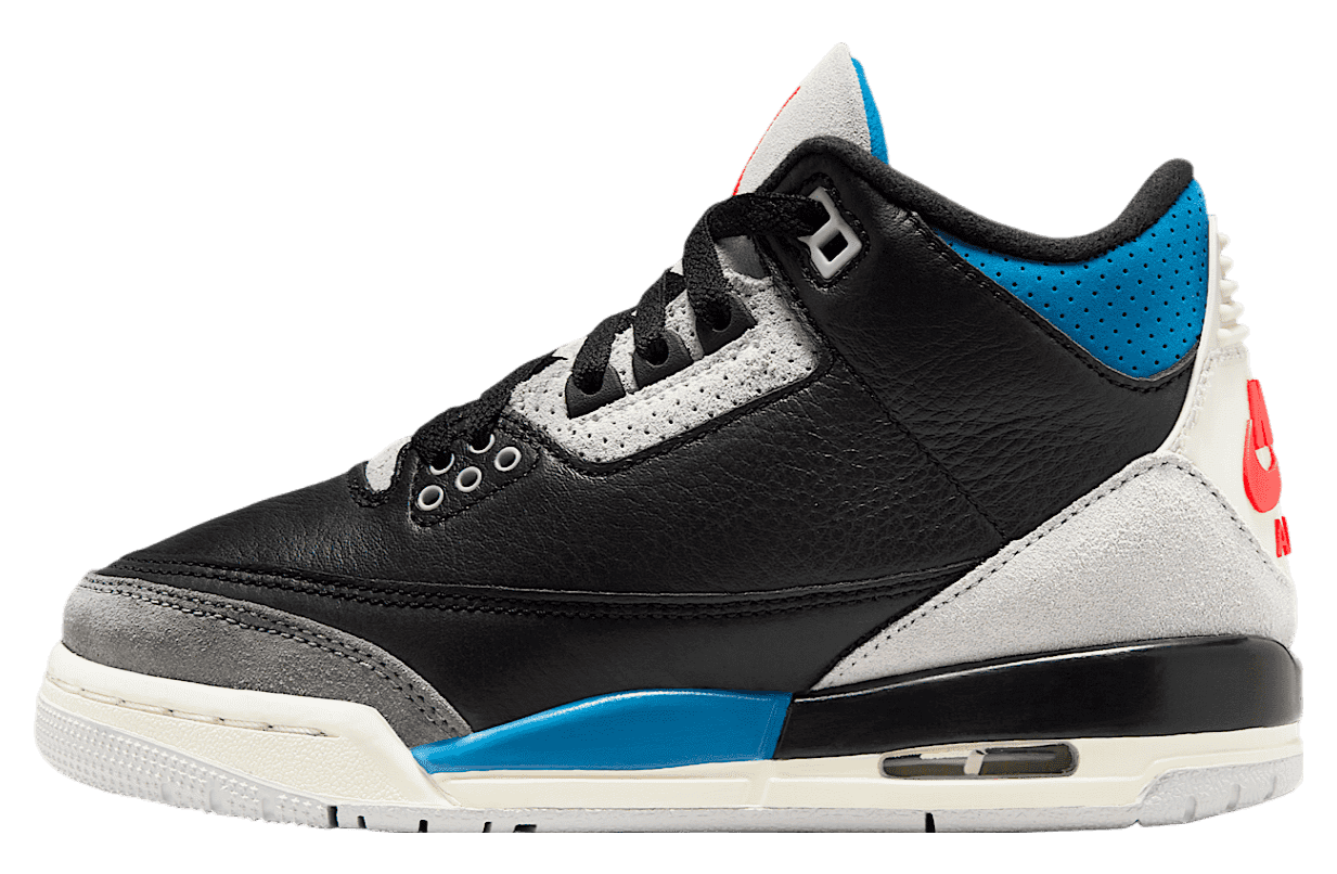 Air Jordan 3 GS Black / Neutral Grey Jordan release photo