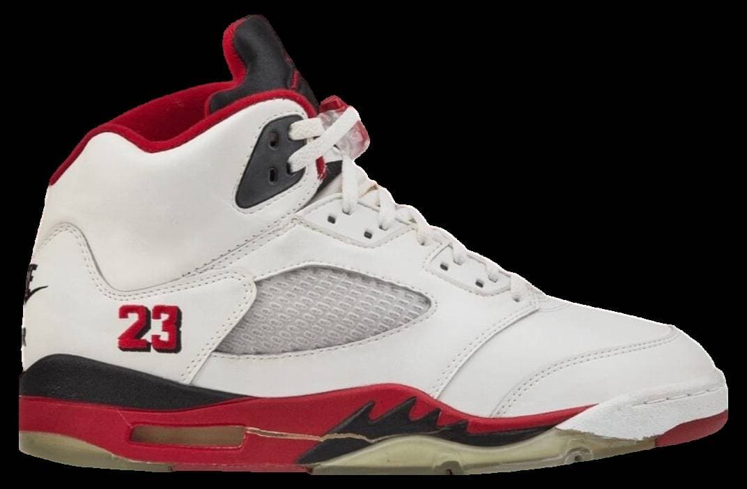 Air Jordan 5 Fire Red Black Tongue White / Fire Red release photo 2