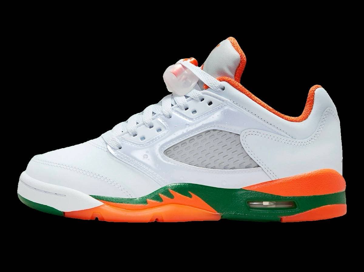 Air Jordan 5 Low GS Miami Hurricanes Jordan release photo