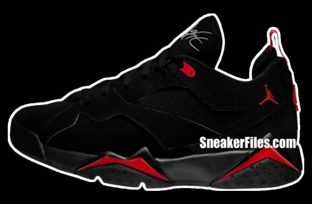 Air Jordan 7 RM Black / Red Jordan release photo