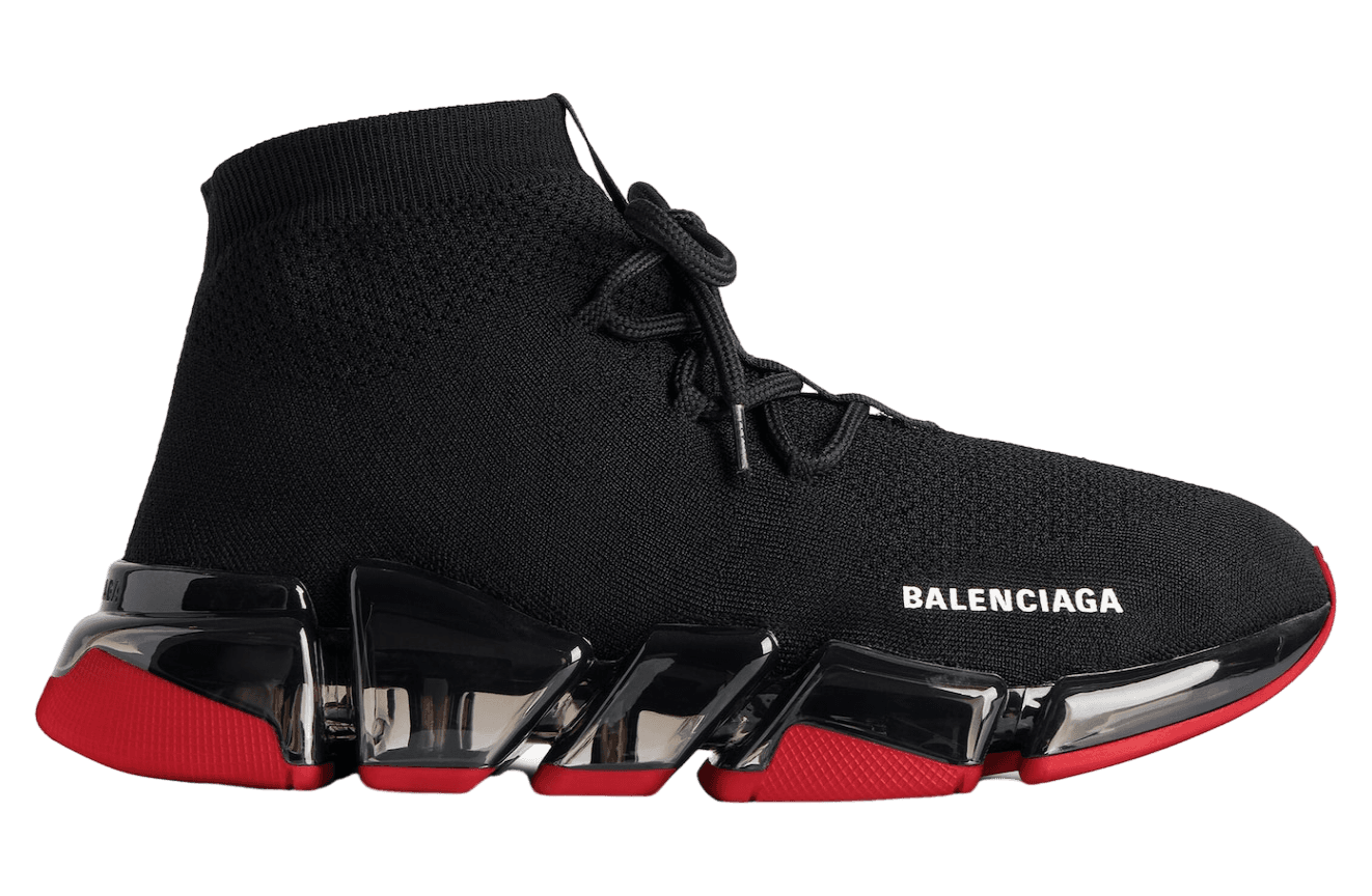 Balenciaga Speed 2.0 Lace-Up Recycled Knit Black / Red release photo 1
