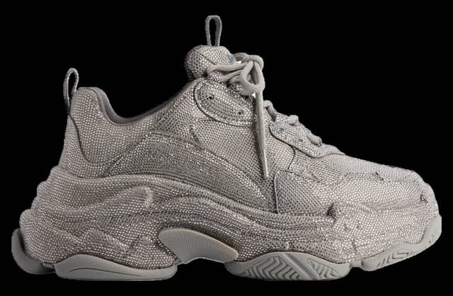 Balenciaga Triple S With Rhinestones Dark Grey release photo