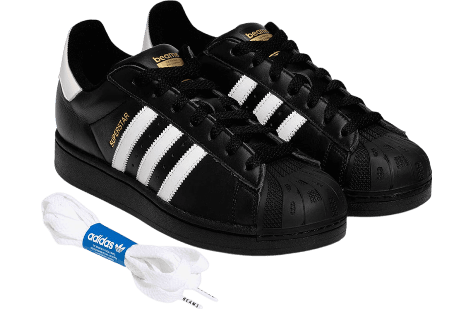 Beams x Adidas Superstar Core Black / White release photo 2