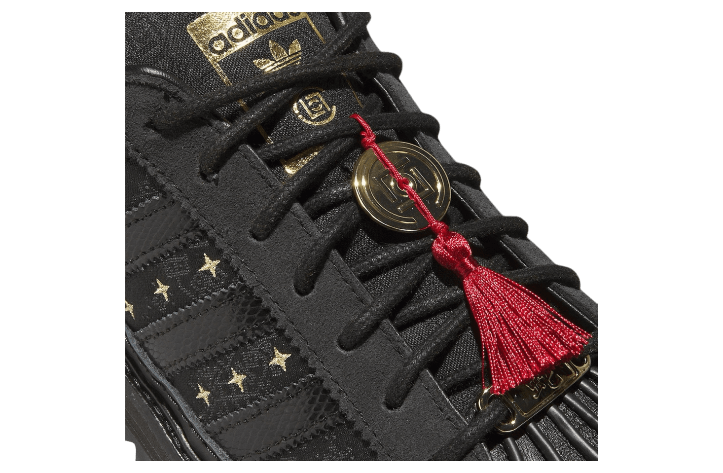Clot x Adidas Superstar Chinese New Year Core Black / Carbon Black release photo 7