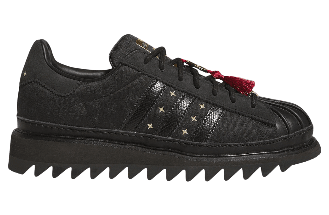 Clot x Adidas Superstar Chinese New Year Core Black / Carbon Black release photo 1