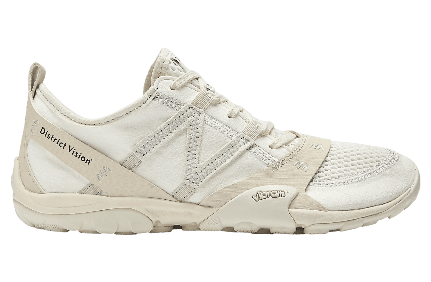 District Vision x New Balance Mt10o Cloud Dancer / Silver Birch release photo 1