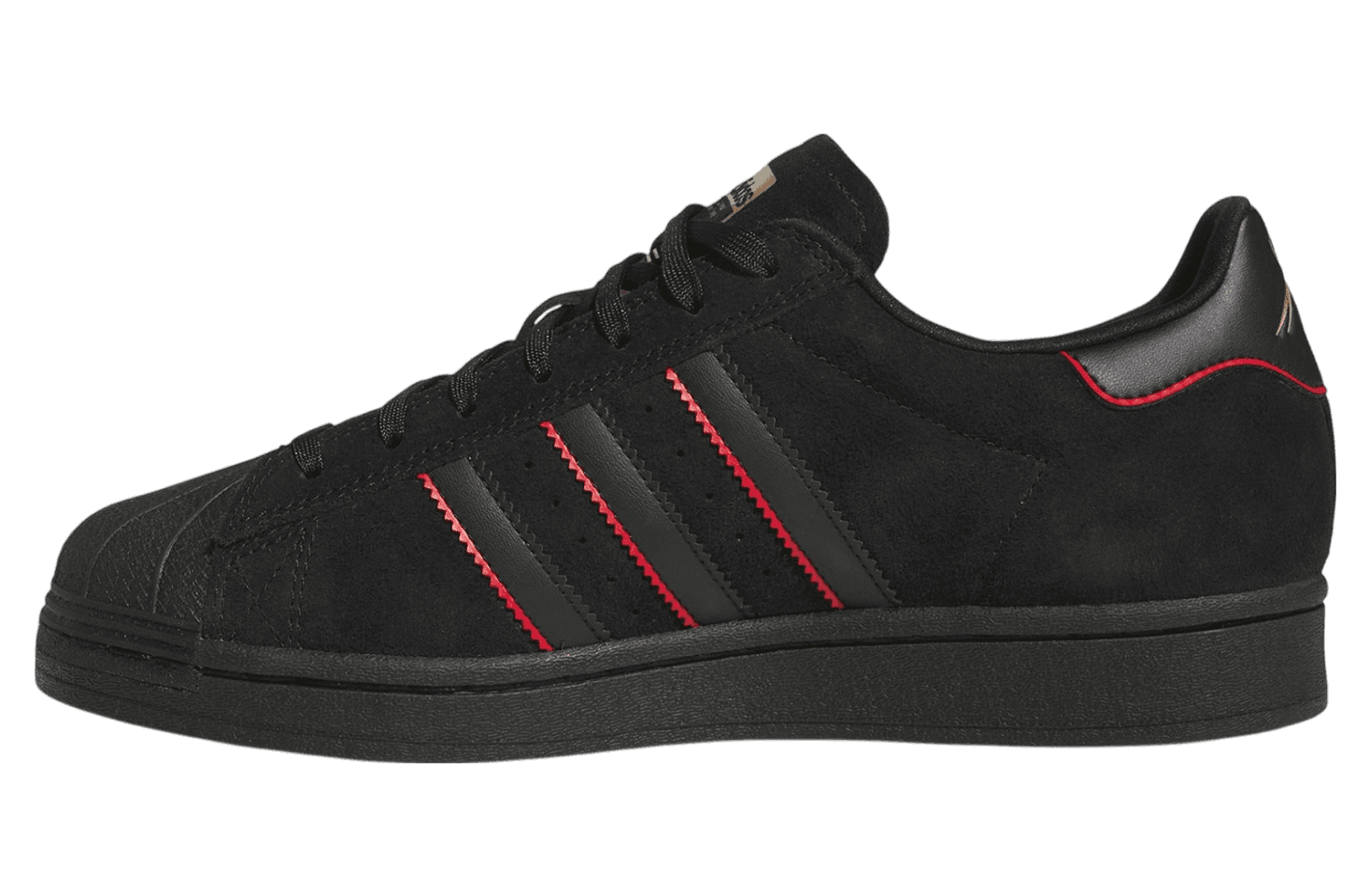 Felipe Gustavo x Adidas Superstar ADV Core Black/Better Scarlet release photo 3