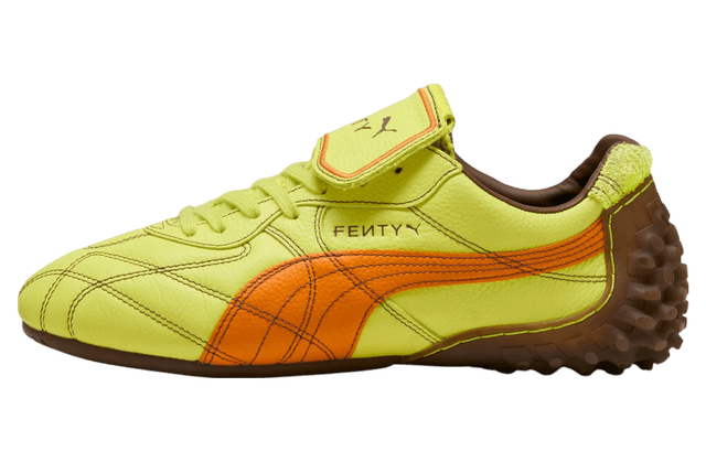 Fenty x Puma Avanti LS Stitched Lime Sheen / Pumpkin Pie Puma release photo