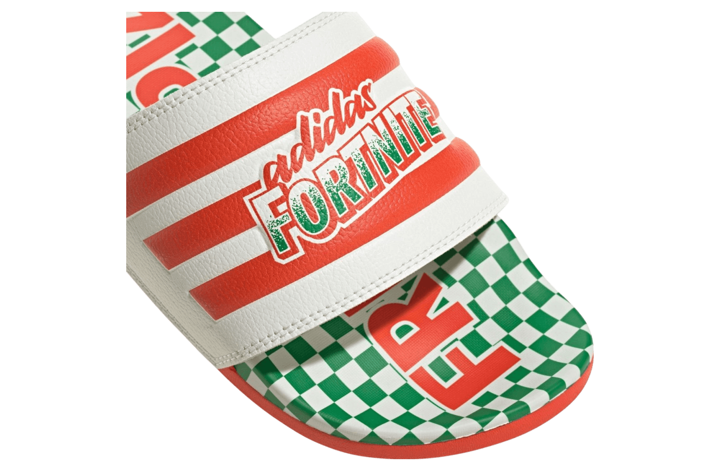 Fortnite x Adidas Adilette Comfort Slide Tomatohead release photo 3