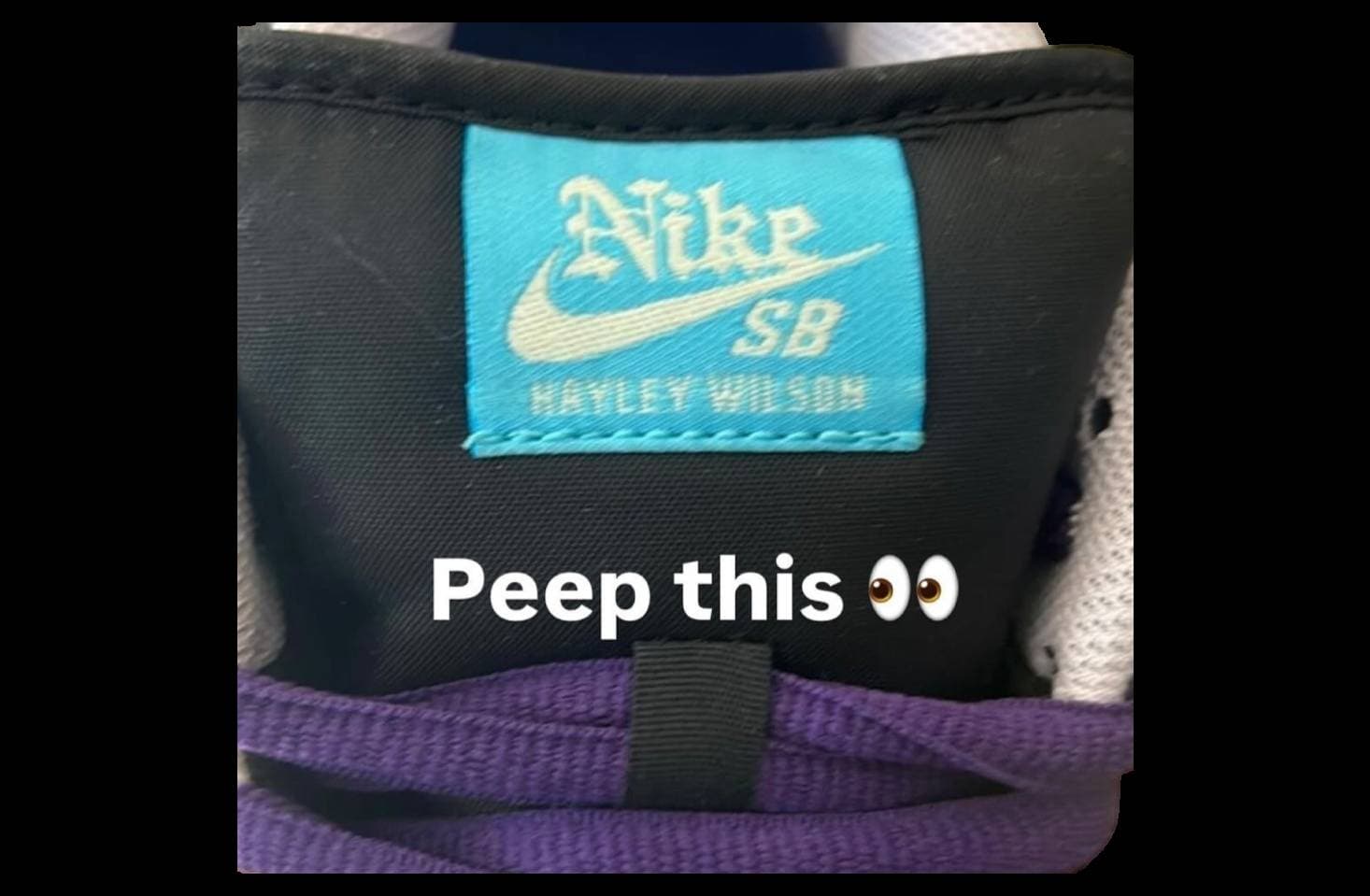 Hayley Wilson x Nike SB Dunk Low Court Purple / White release photo 2