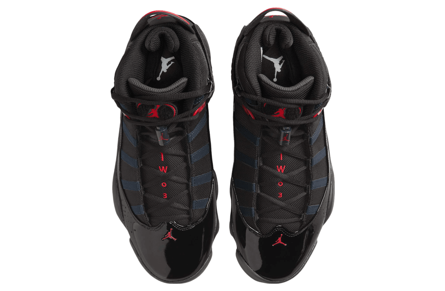Jordan 6 Rings Anthracite Black/Fire Red release photo 5