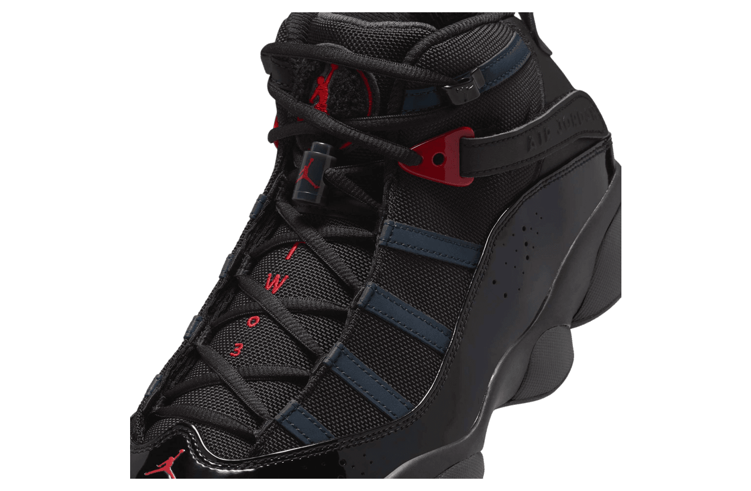 Jordan 6 Rings Anthracite Black/Fire Red release photo 6