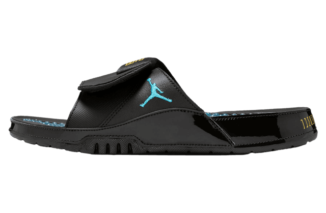 Jordan Hydro Slide Black / Varsity Maize Jordan release photo