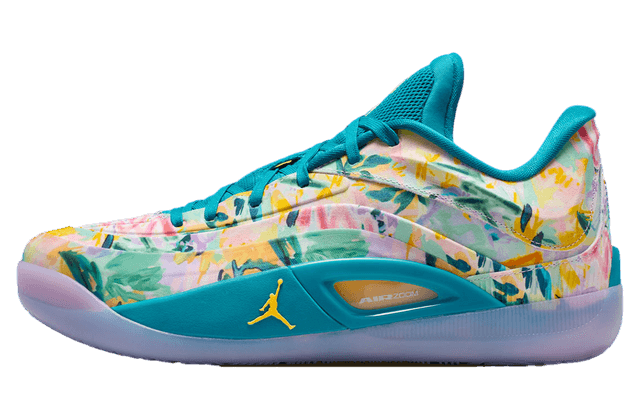 Jordan Zion 4 Tropical Teal / Lilac Mist Jordan release photo