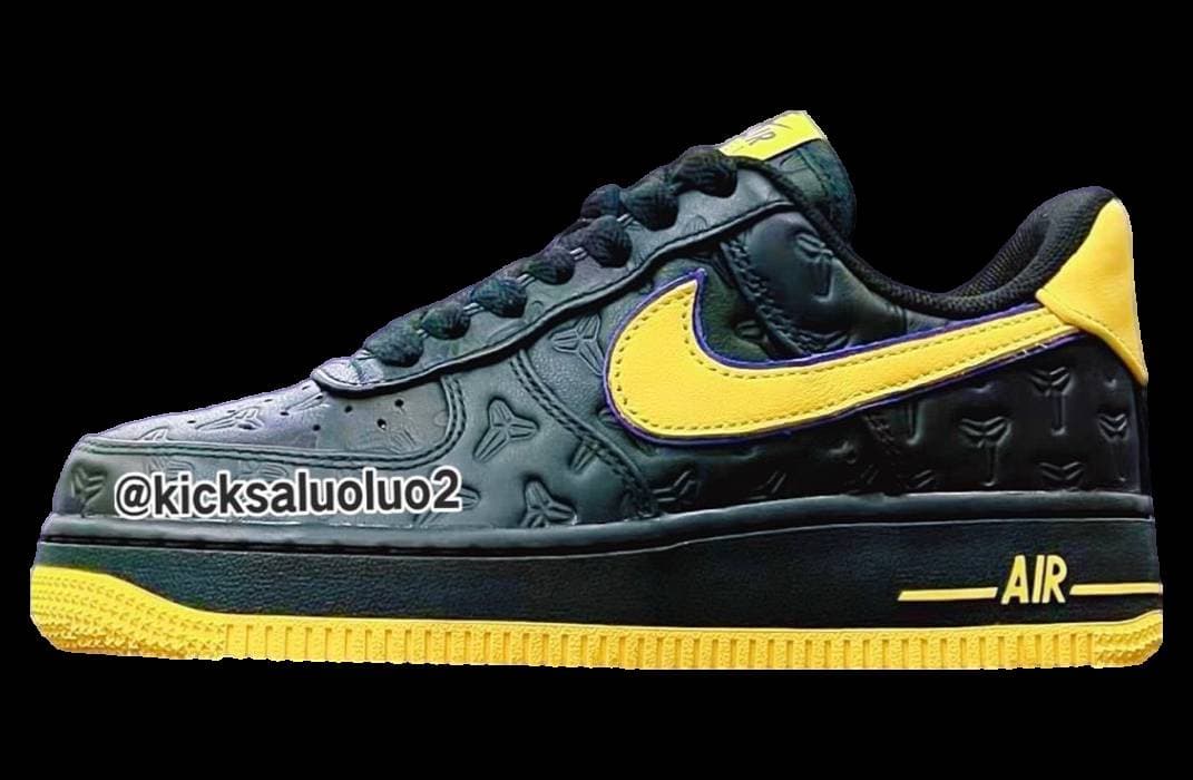 Kobe Bryant x Nike Air Force 1 Low Black / Varsity Maize Nike release photo