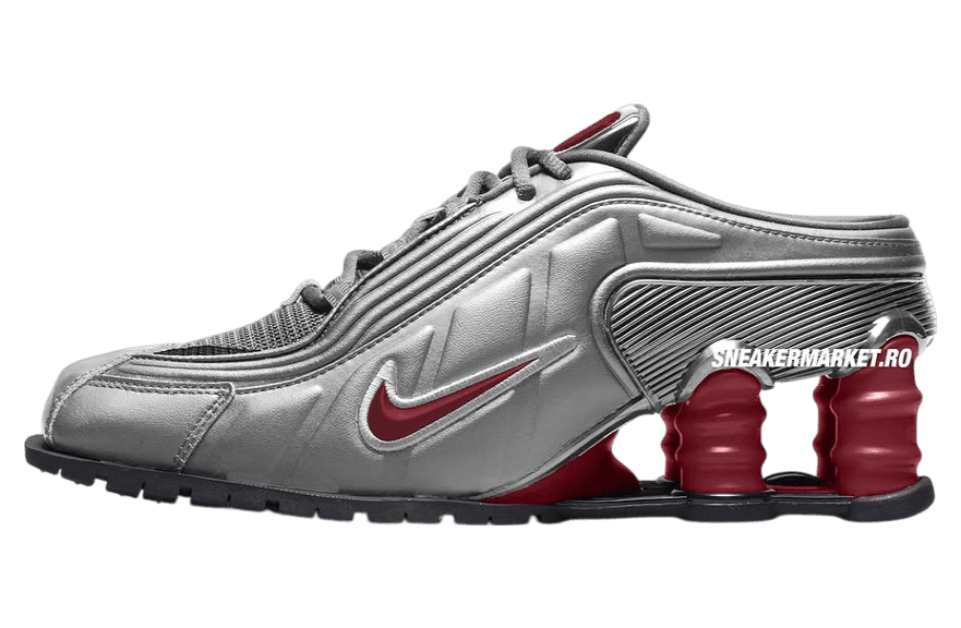 Martine Rose x Nike Shox MR4 Metallic Platinum release photo 1